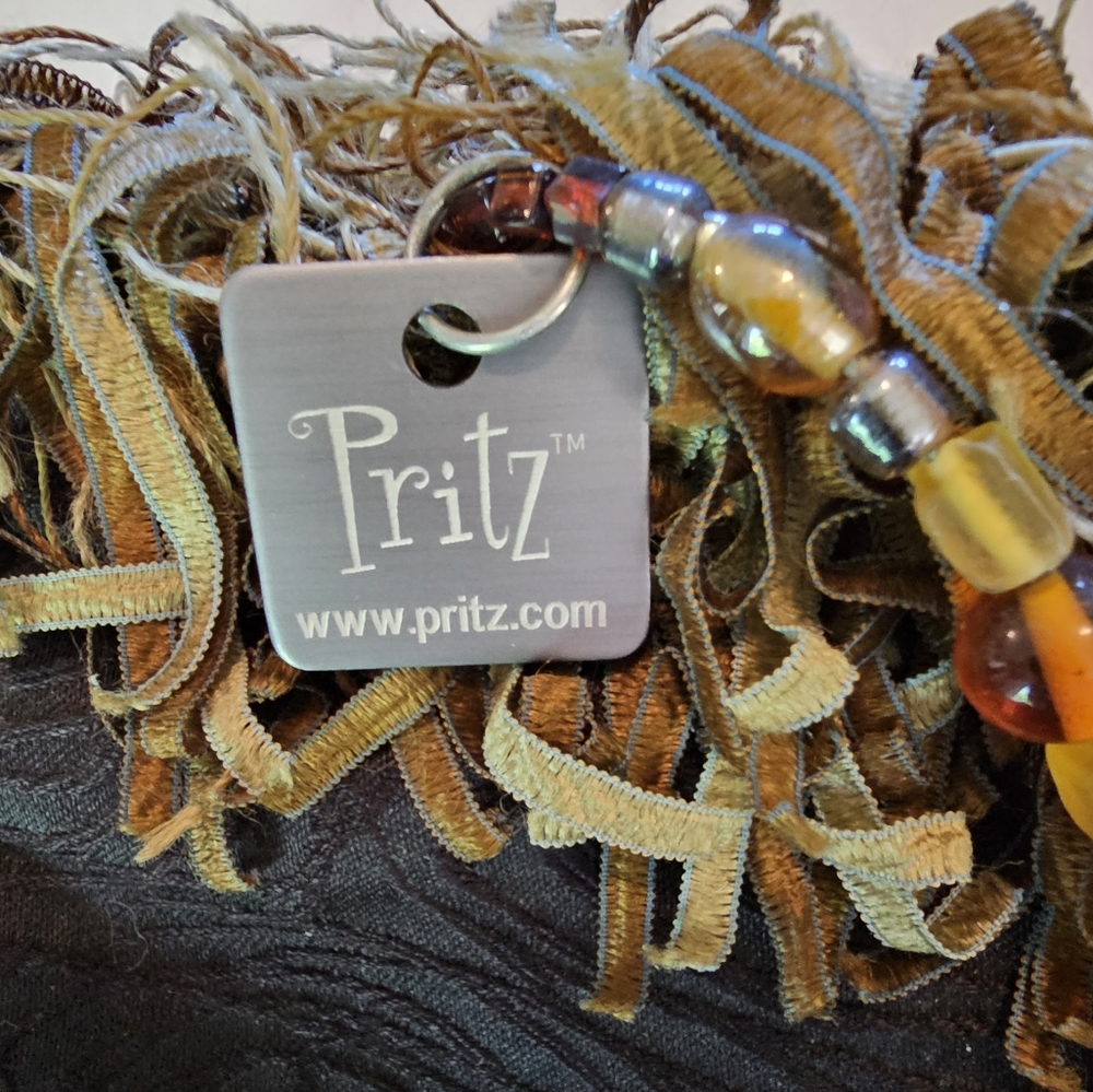 PRITZ Beaded BOHO Limited Edition Fur Reversible with Removable Liner EUC - Picture 8 of 10